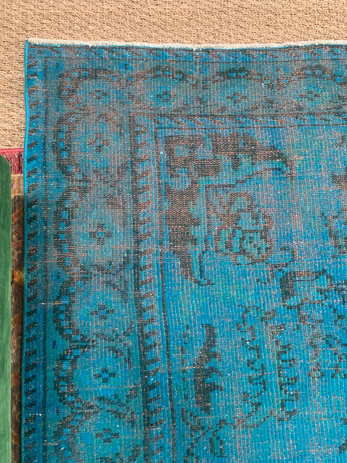 No. A1136- 5.8' x 9.4' Vintage Turkish Overdyed Area Rug