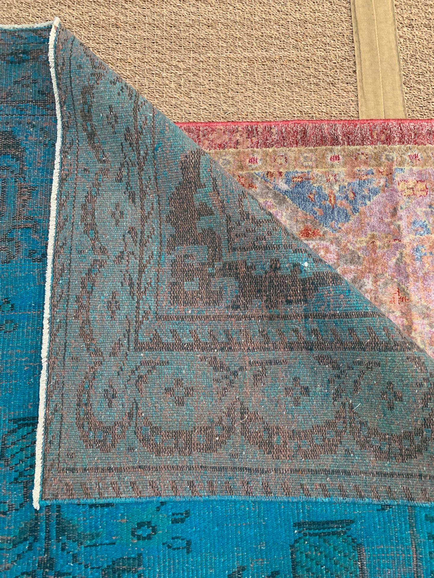 No. A1136- 5.8' x 9.4' Vintage Turkish Overdyed Area Rug