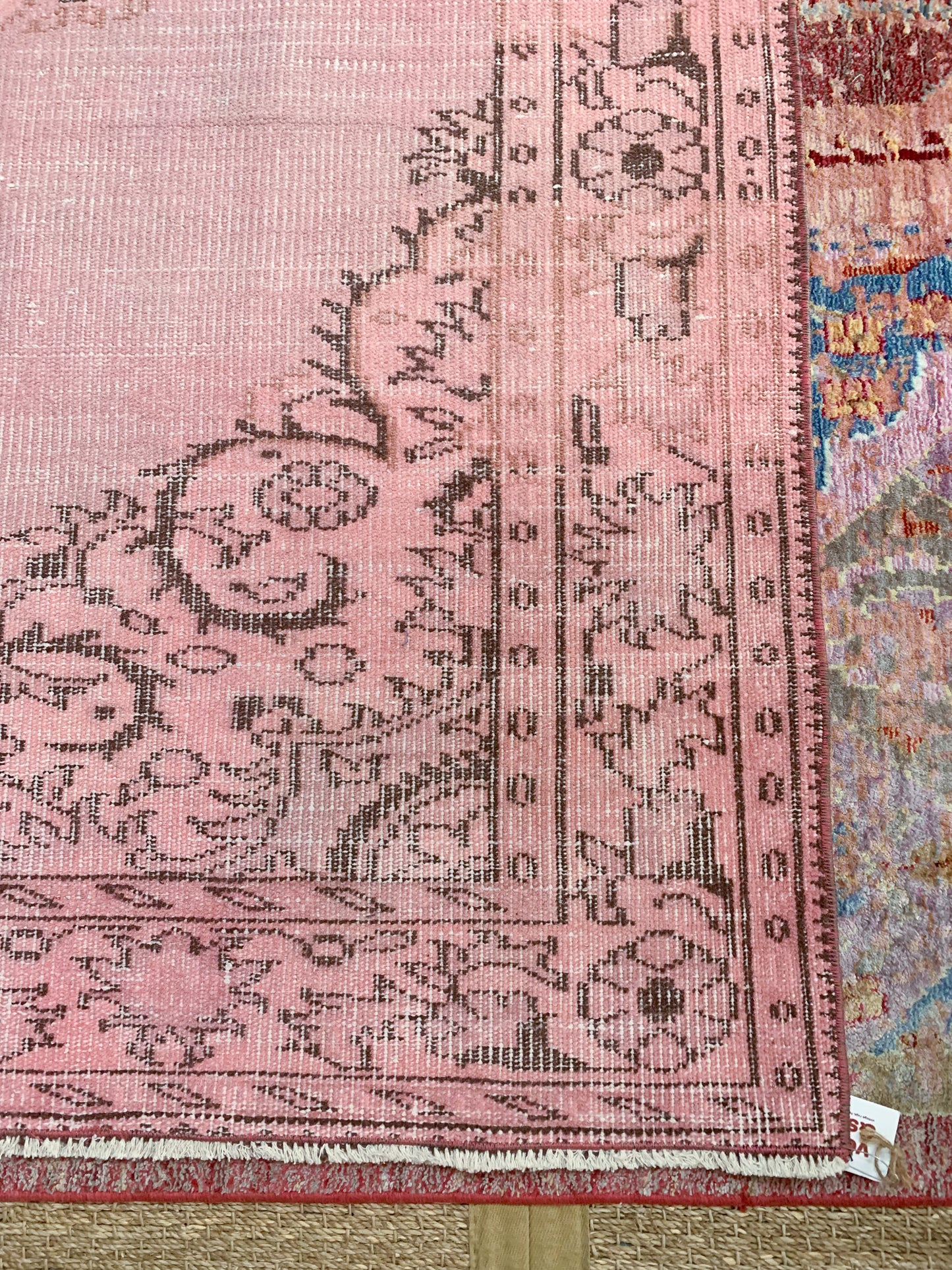 No. A1137- 5.7' x 9.4' Vintage Turkish Overdyed Area Rug