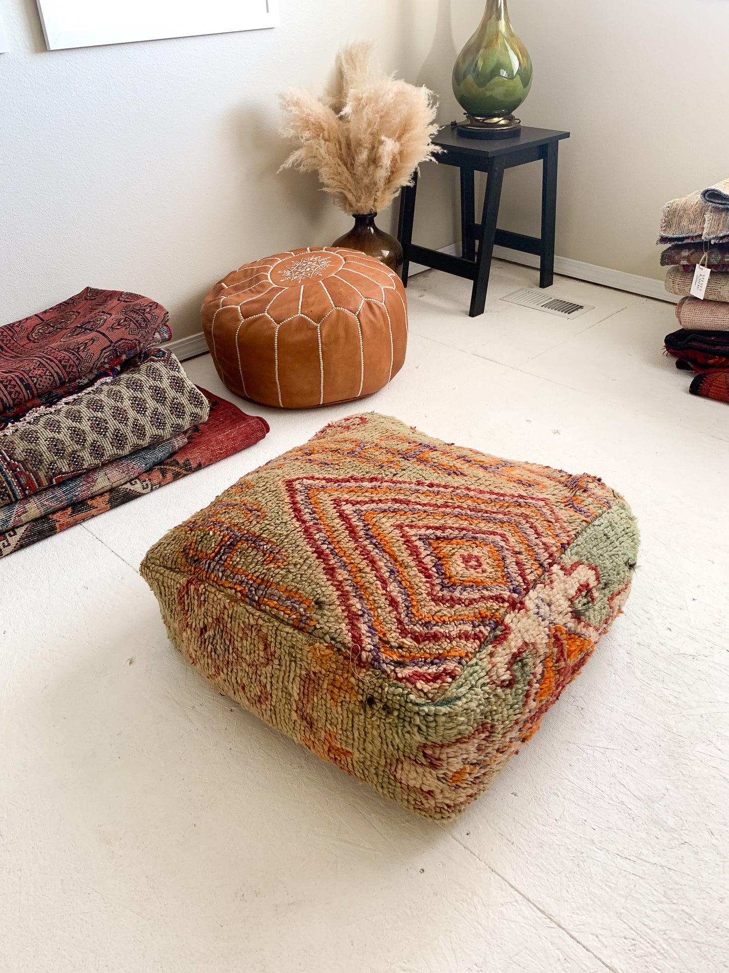 Moroccan Rug Floor Pouf / Pet Bed #345