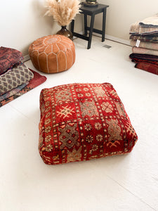 Moroccan Rug Floor Pouf / Pet Bed #346