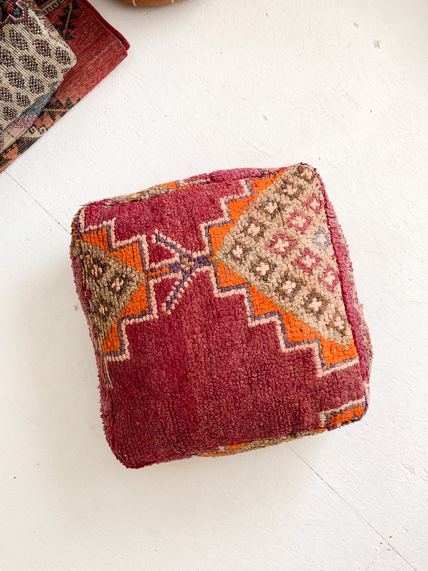 Moroccan Rug Floor Pouf / Pet Bed #347