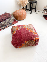 Load image into Gallery viewer, Moroccan Rug Floor Pouf / Pet Bed #347
