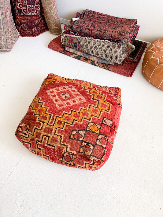 Moroccan Rug Floor Pouf / Pet Bed #348