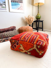 Load image into Gallery viewer, Reserved for Monique - Moroccan Rug Floor Pouf / Pet Bed #349
