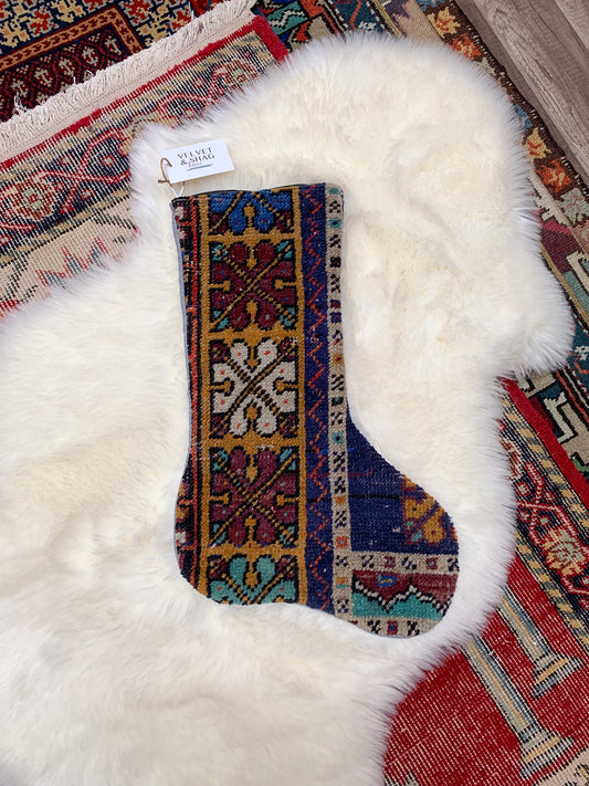 No. S192 - Vintage Turkish Rug Christmas Stocking