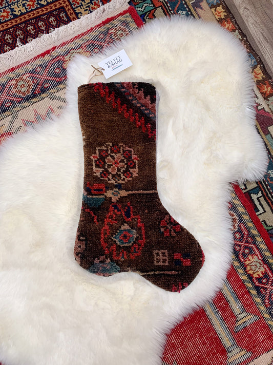 No. S191 - Vintage Turkish Rug Christmas Stocking