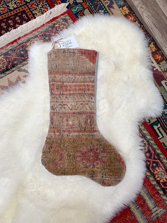 No. S202 - Vintage Turkish Rug Christmas Stocking