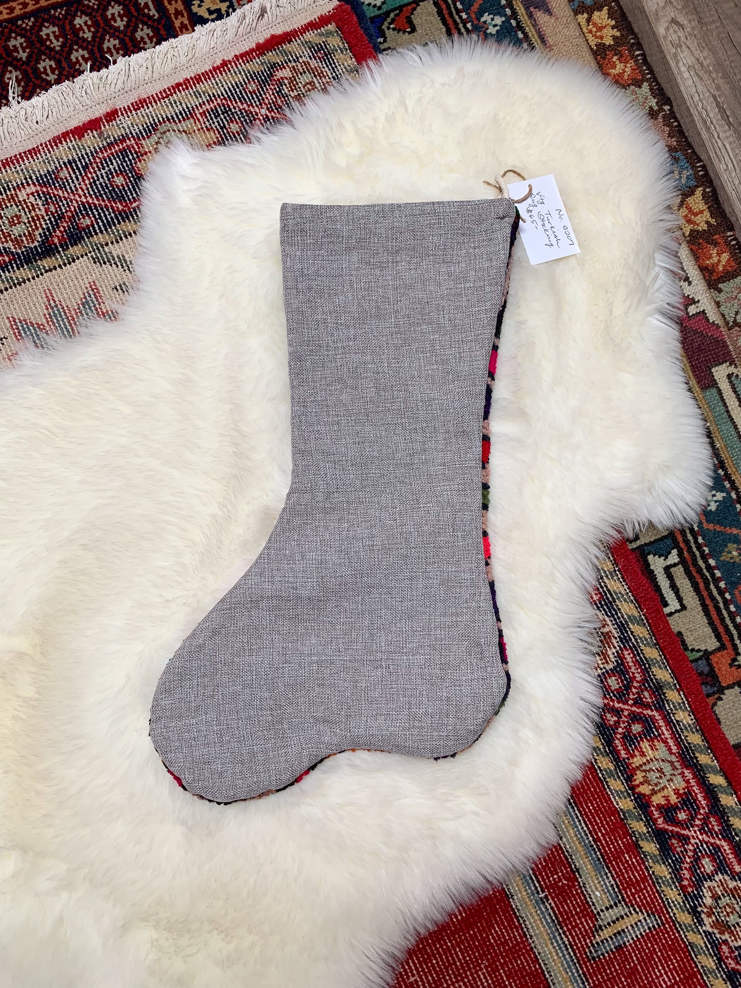 No. S207 - Vintage Turkish Rug Christmas Stocking