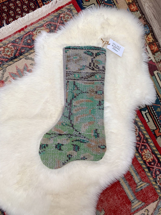 No. S199 - Vintage Turkish Rug Christmas Stocking