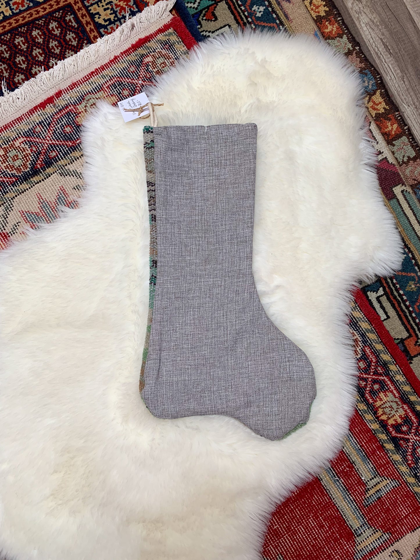 No. S199 - Vintage Turkish Rug Christmas Stocking