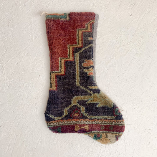 No. S168 - Vintage Turkish Rug Christmas Stocking