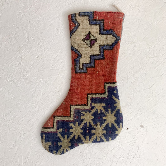 No. S167 - Vintage Turkish Rug Christmas Stocking