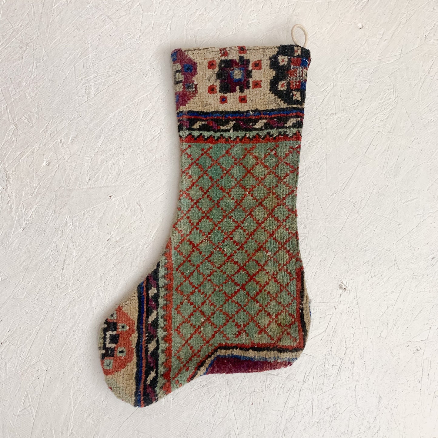 No. S166 - Vintage Turkish Rug Christmas Stocking