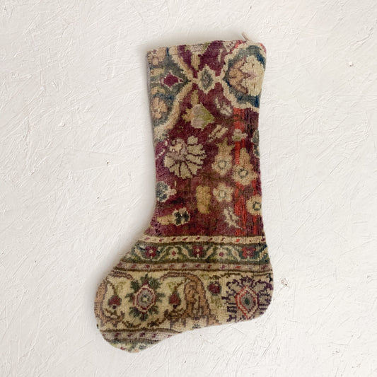 No. S163 - Vintage Turkish Rug Christmas Stocking