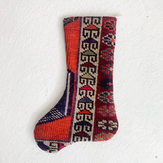 No. S160 - Vintage Turkish Rug Christmas Stocking