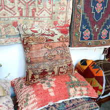 Load image into Gallery viewer, No. P295 - 16&quot; X 16&quot; Turkish Rug Pillow Cover

