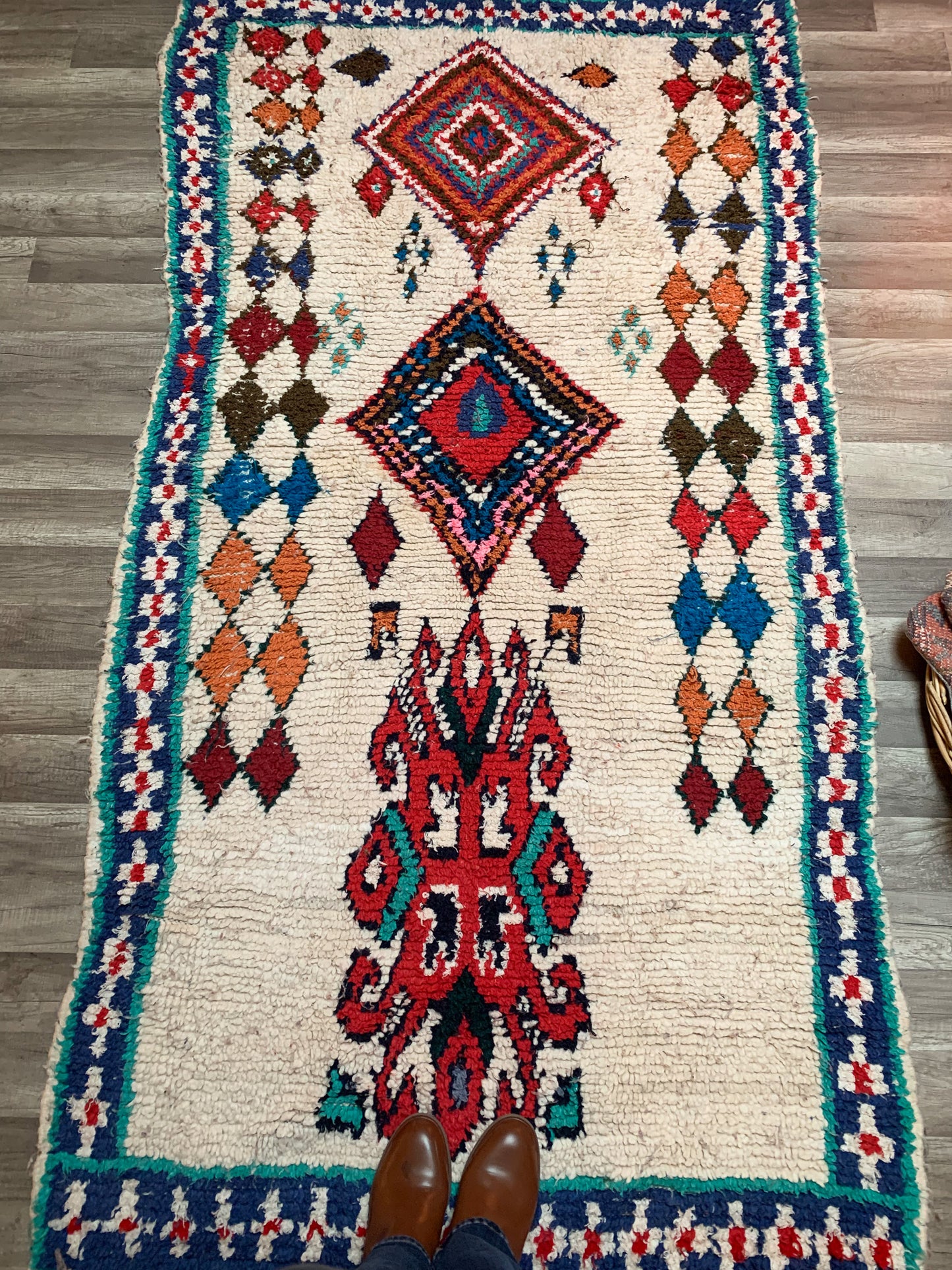 Vintage Moroccan Berber Area Rug No. A1151 - 4' x 7.7'