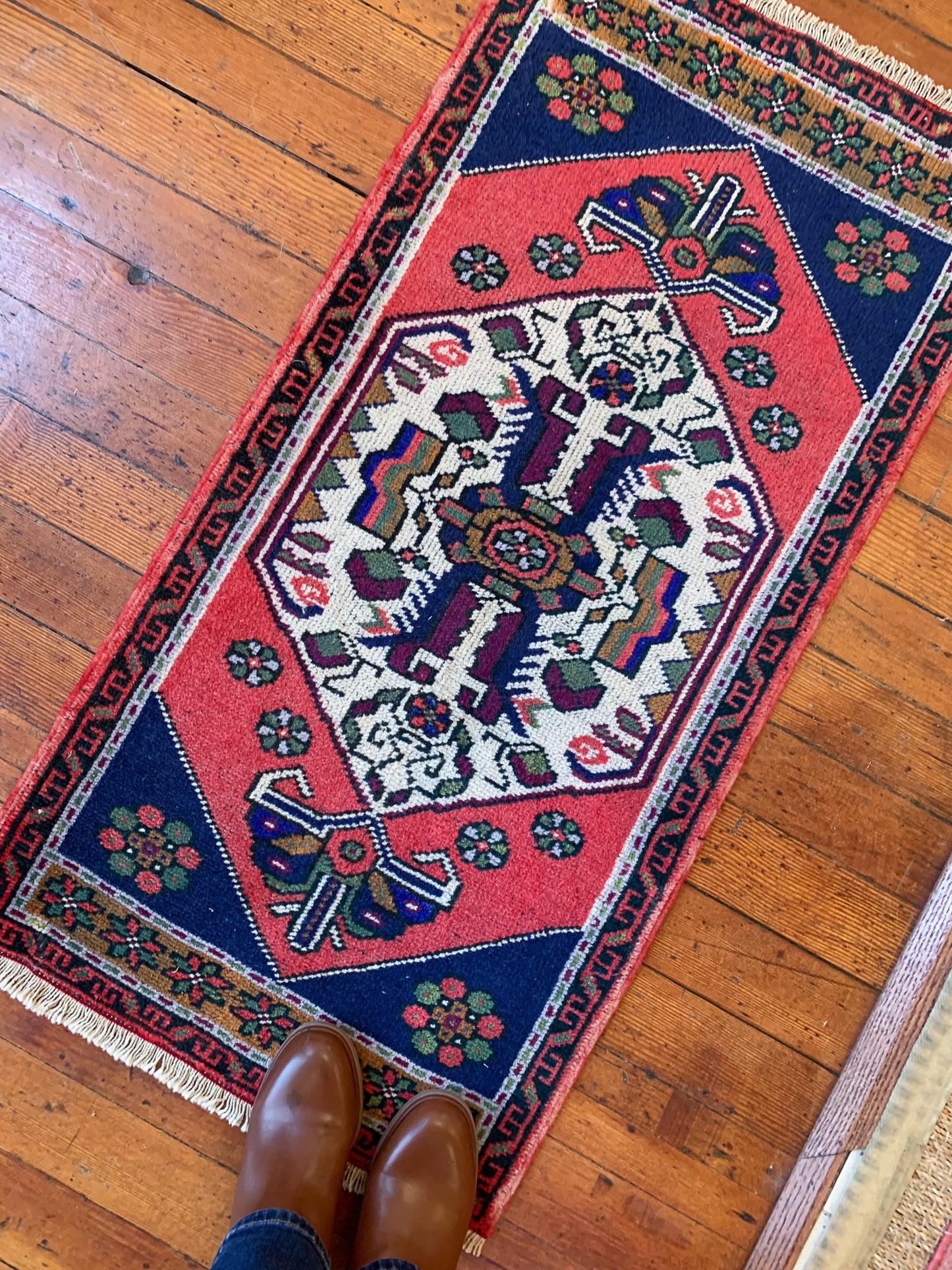 Vintage Turkish Mini Rug 1.9'x4' - No. 636