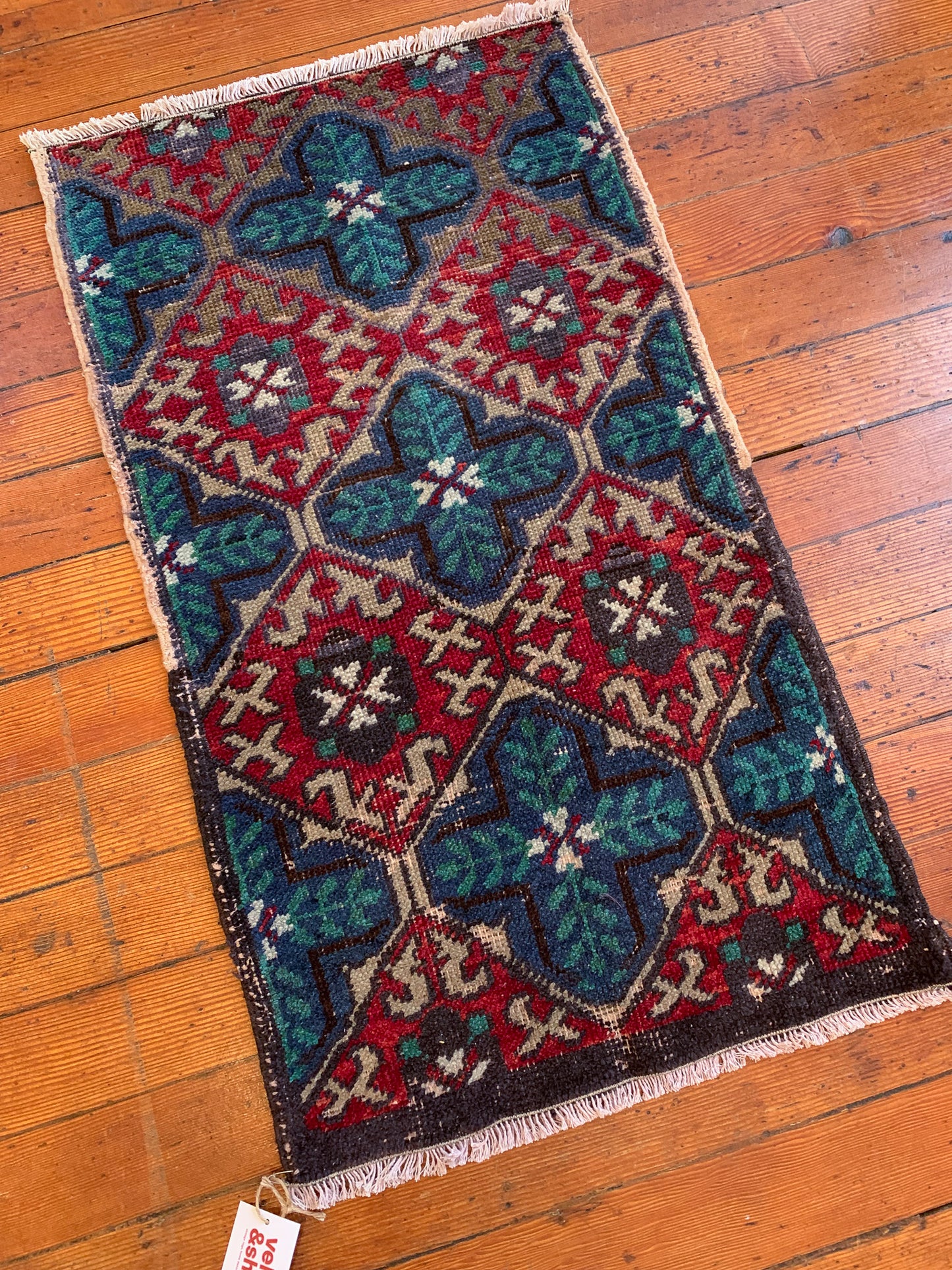 Vintage Turkish Mini Rug 1.8'x3.2' - No. 633