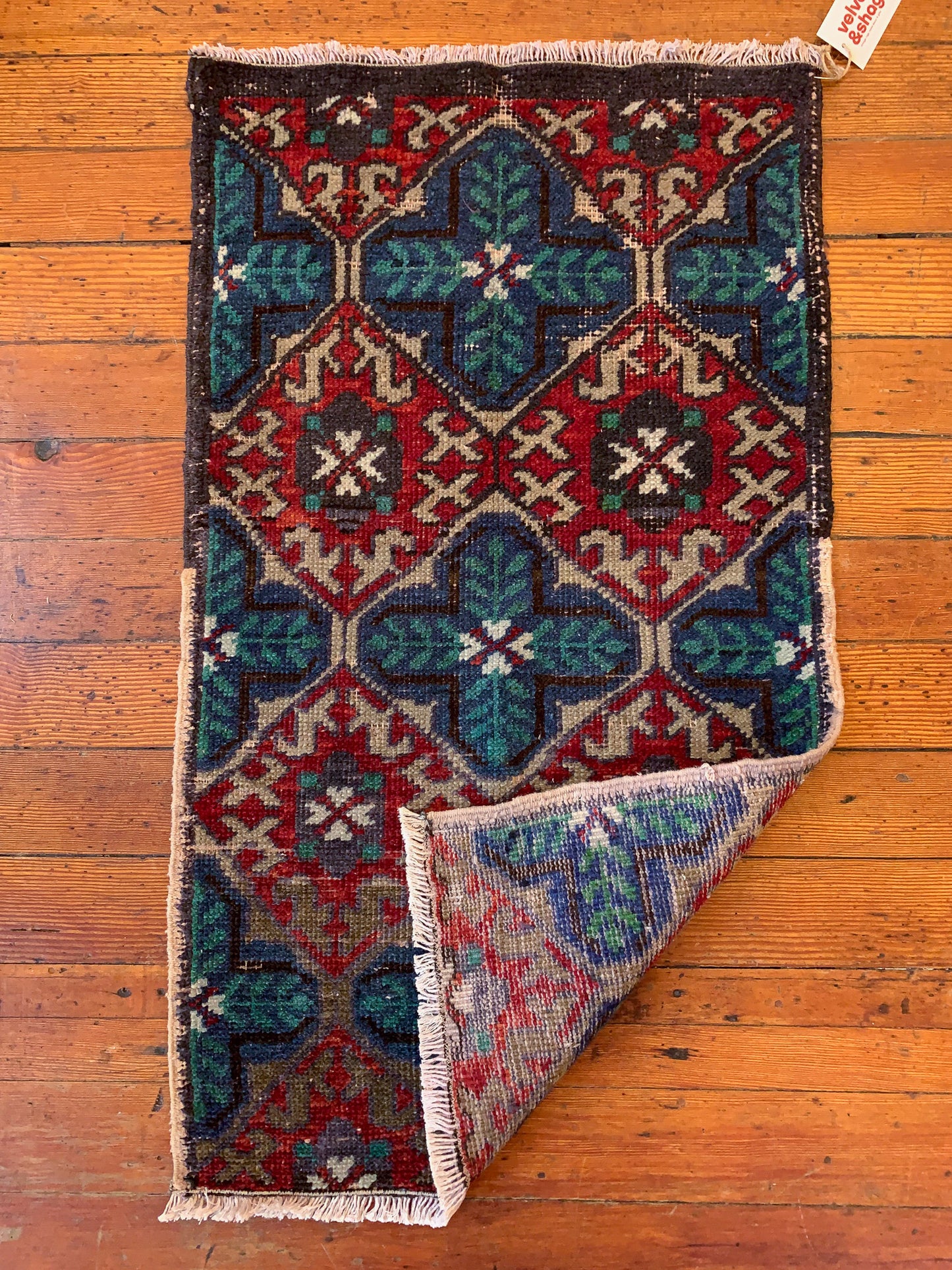 Vintage Turkish Mini Rug 1.8'x3.2' - No. 633