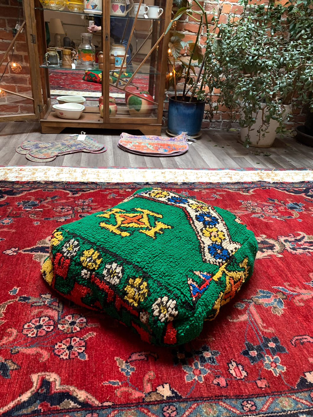 Moroccan Rug Floor Pouf / Pet Bed #350