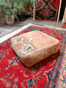 Moroccan Rug Floor Pouf / Pet Bed #352