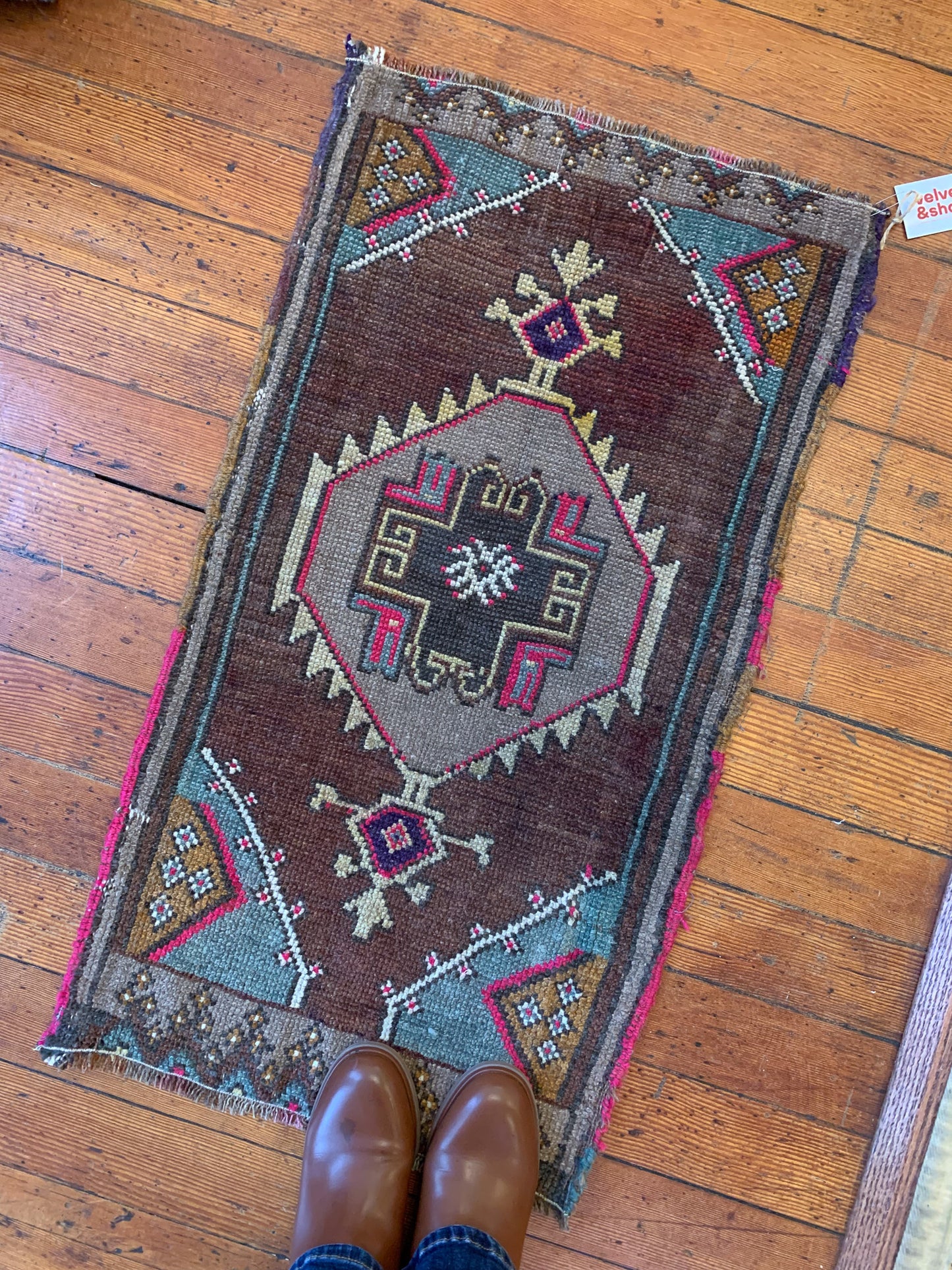 Vintage Turkish Mini Rug 1.7'x3.1' - No. 630