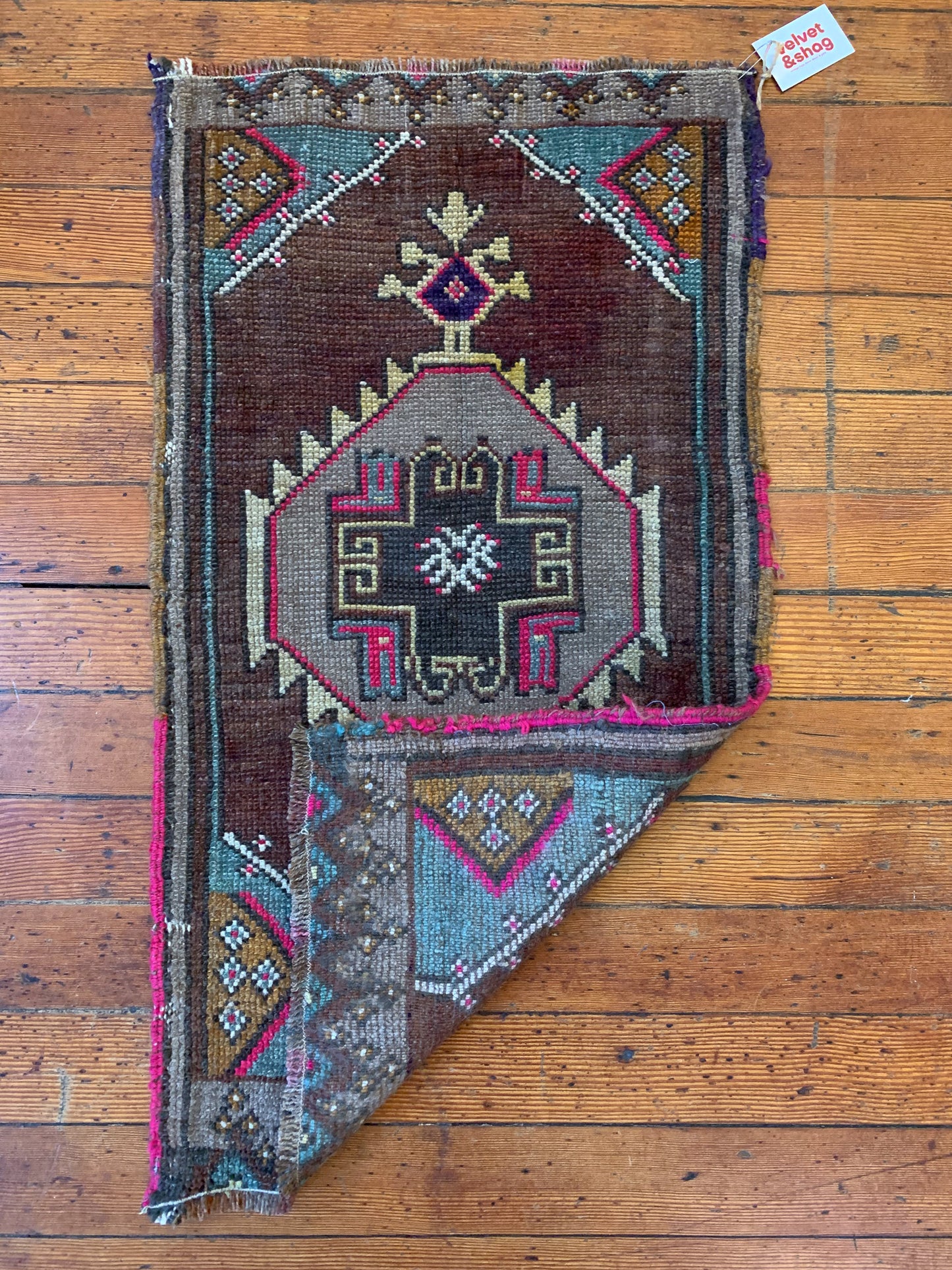 Vintage Turkish Mini Rug 1.7'x3.1' - No. 630