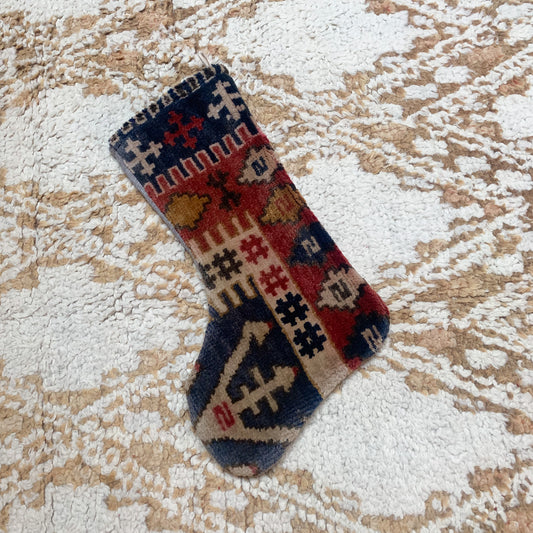 No. S172 - Vintage Turkish Rug Christmas Stocking