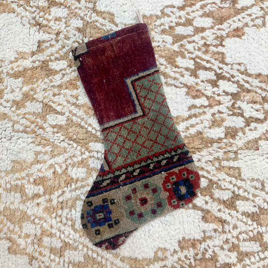 No. S179 - Vintage Turkish Rug Christmas Stocking