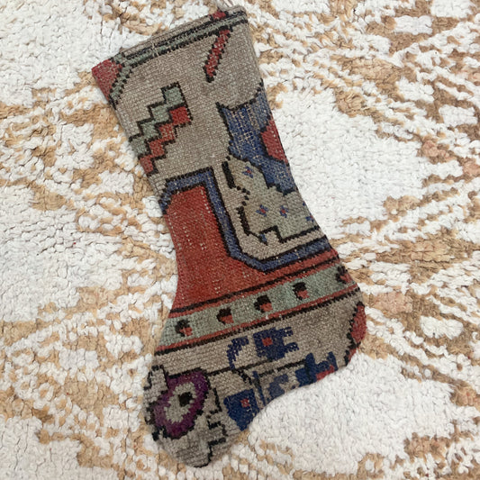 No. S180 - Vintage Turkish Rug Christmas Stocking