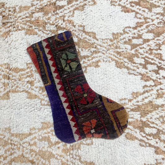 No. S184 - Vintage Turkish Rug Christmas Stocking