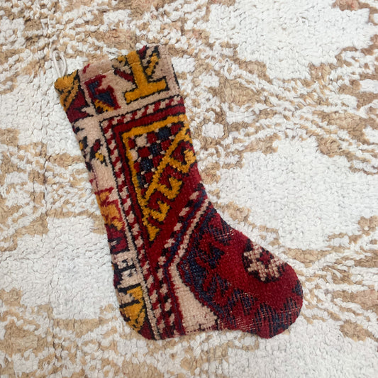 No. S182 - Vintage Turkish Rug Christmas Stocking