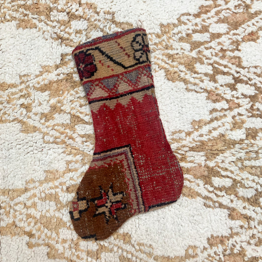 No. S188 - Vintage Turkish Rug Christmas Stocking