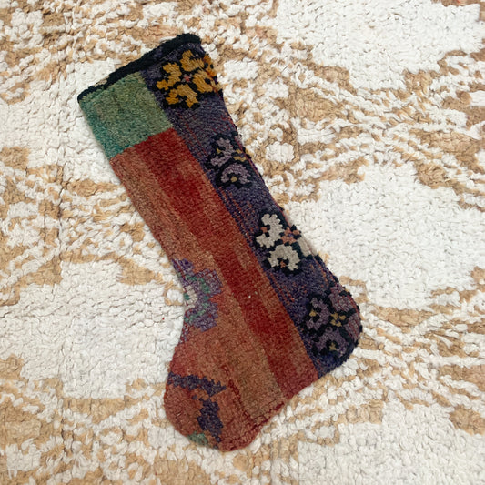 No. S187 - Vintage Turkish Rug Christmas Stocking