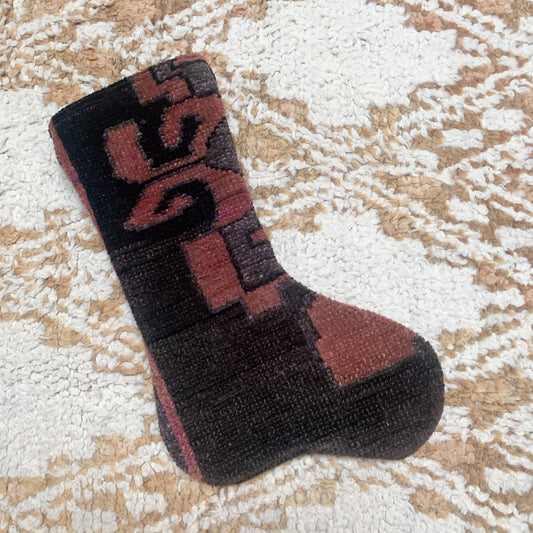 No. S190 - Vintage Turkish Rug Christmas Stocking