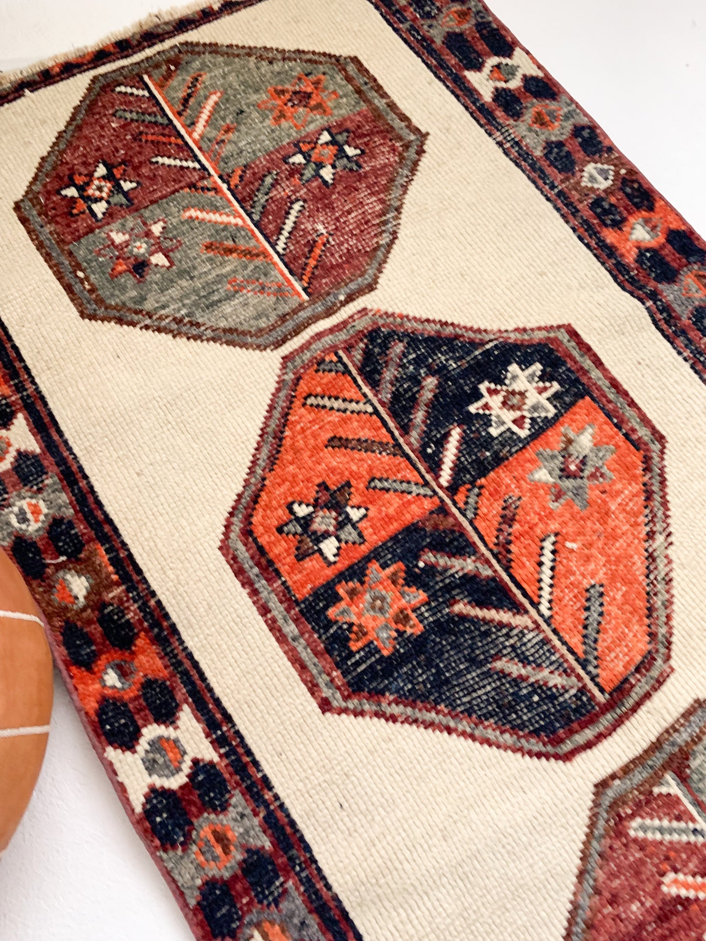 Reserved for Denise - No. R1091 - 3.4' x 10.3' Vintage Turkish Runner Rug