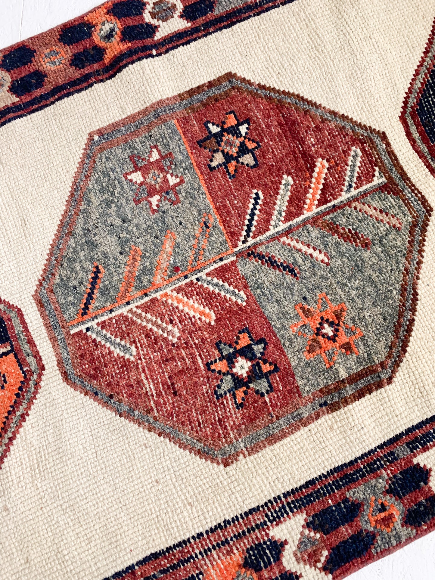 Reserved for Denise - No. R1091 - 3.4' x 10.3' Vintage Turkish Runner Rug