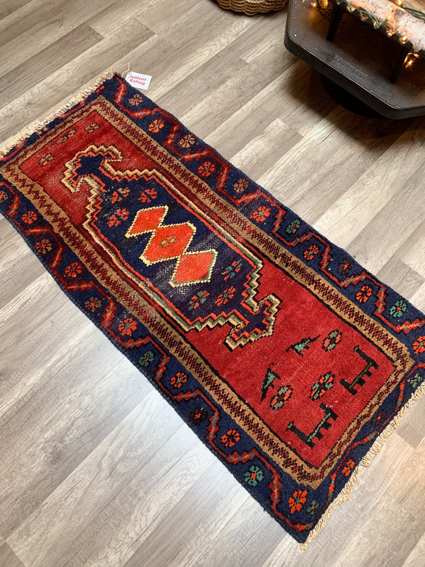 Vintage Persian Mini Rug 1.9'x4.1' - No. 642