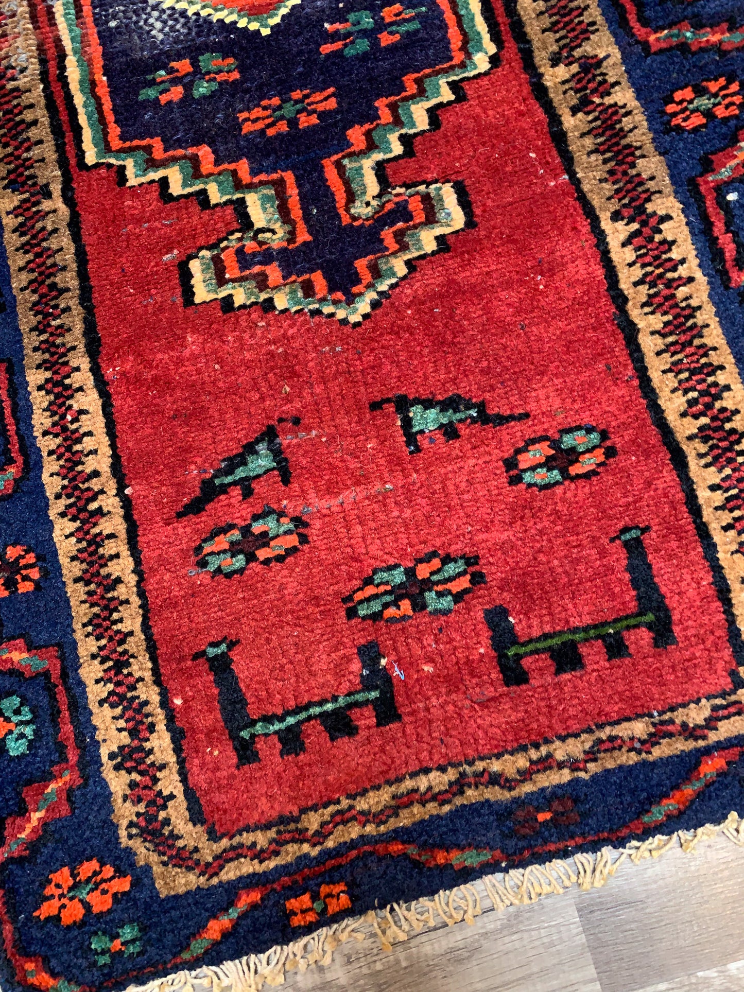 Vintage Persian Mini Rug 1.9'x4.1' - No. 642