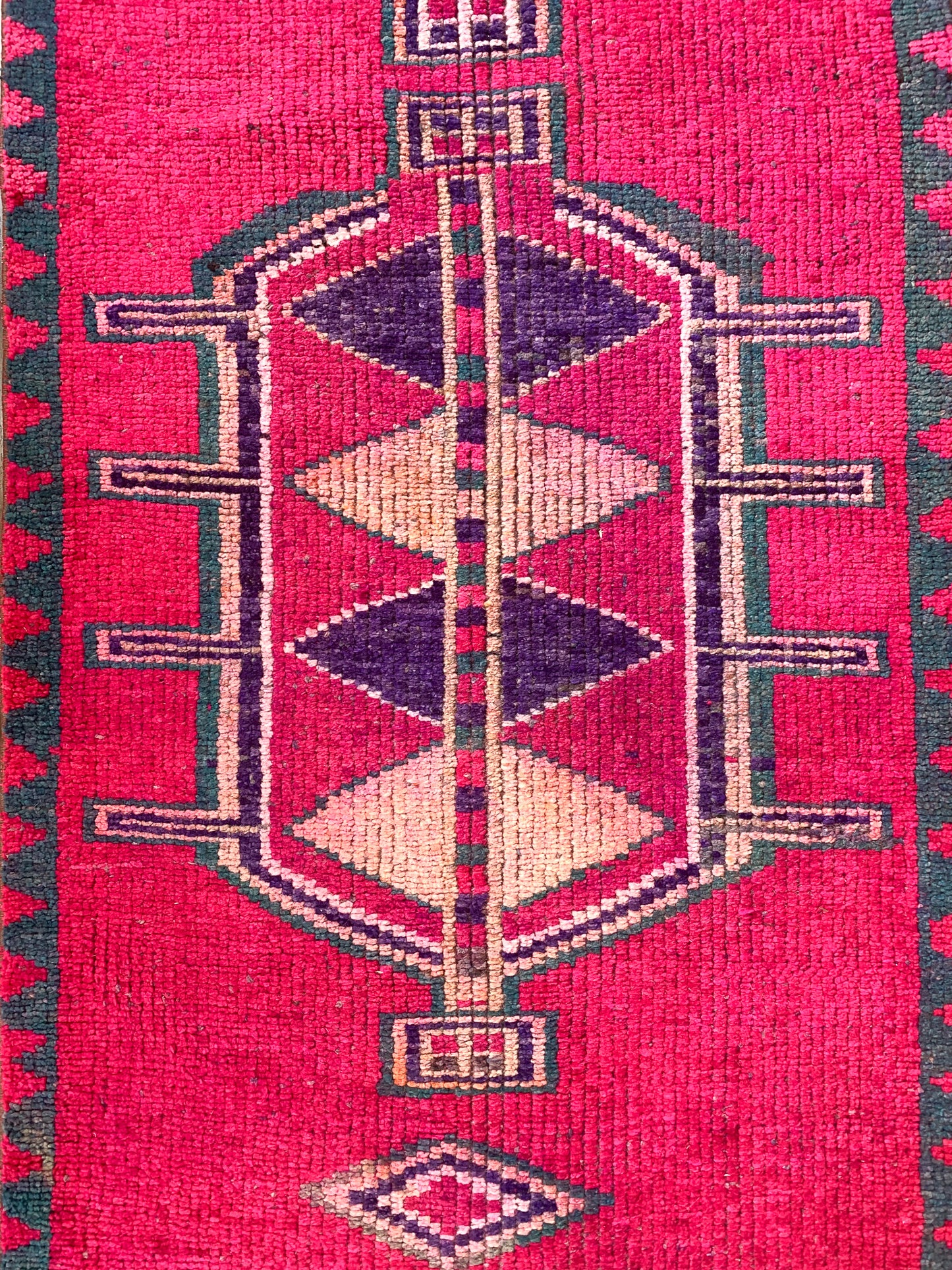 R1096 - 3.1' x 10.9' Vintage Turkish Herki Runner Rug