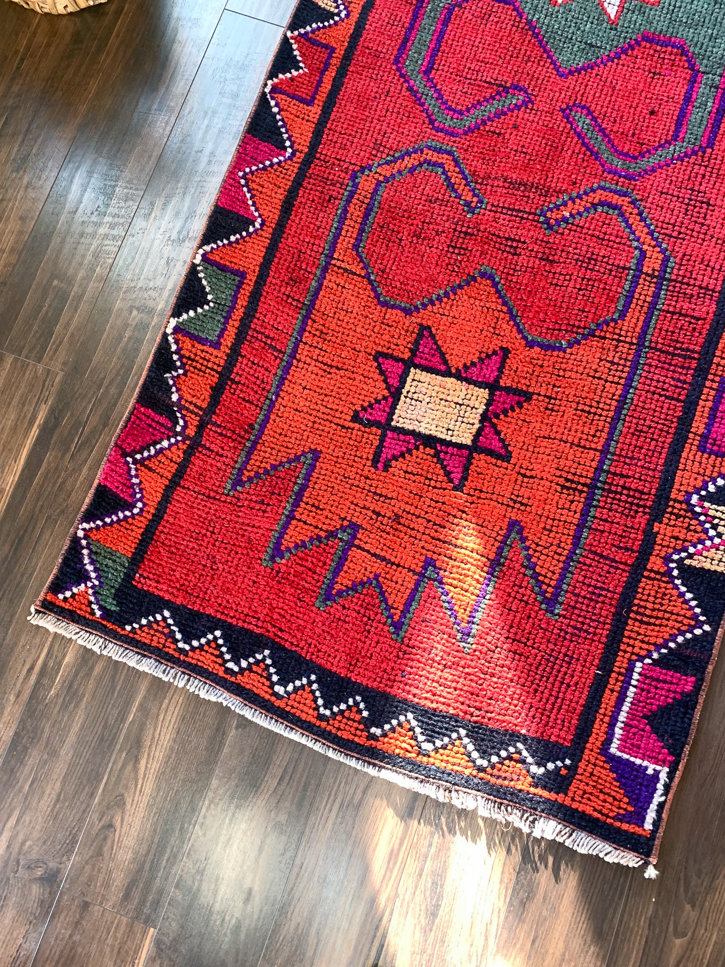 Reserved for Julie - R1097 - 3.0' x 9.9' Vintage Turkish Herki Runner Rug