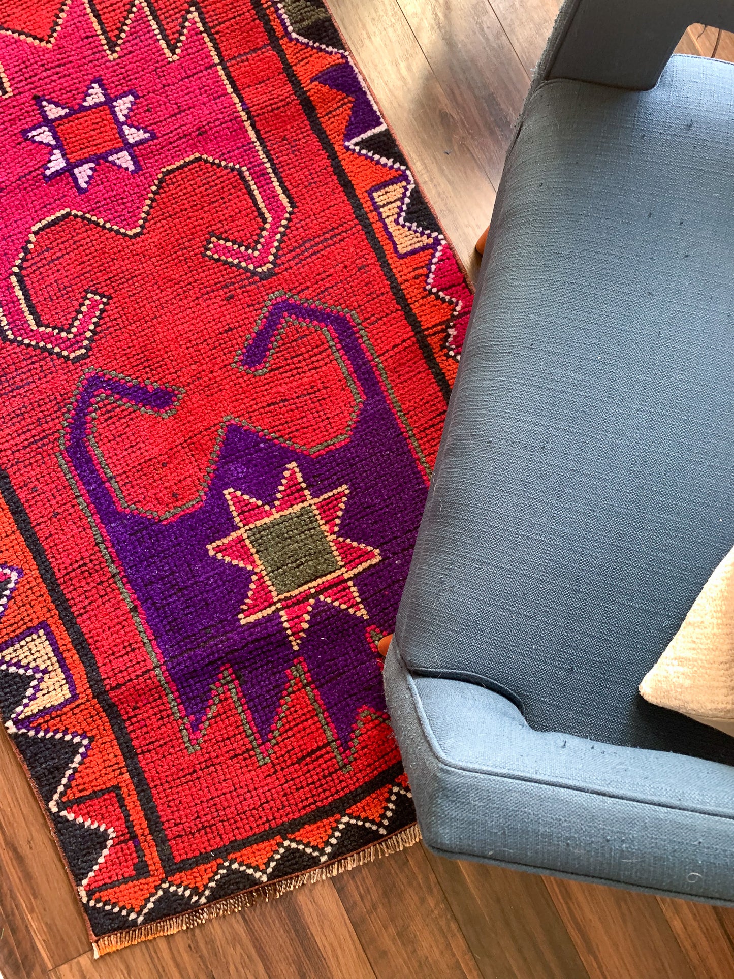 Reserved for Julie - R1097 - 3.0' x 9.9' Vintage Turkish Herki Runner Rug