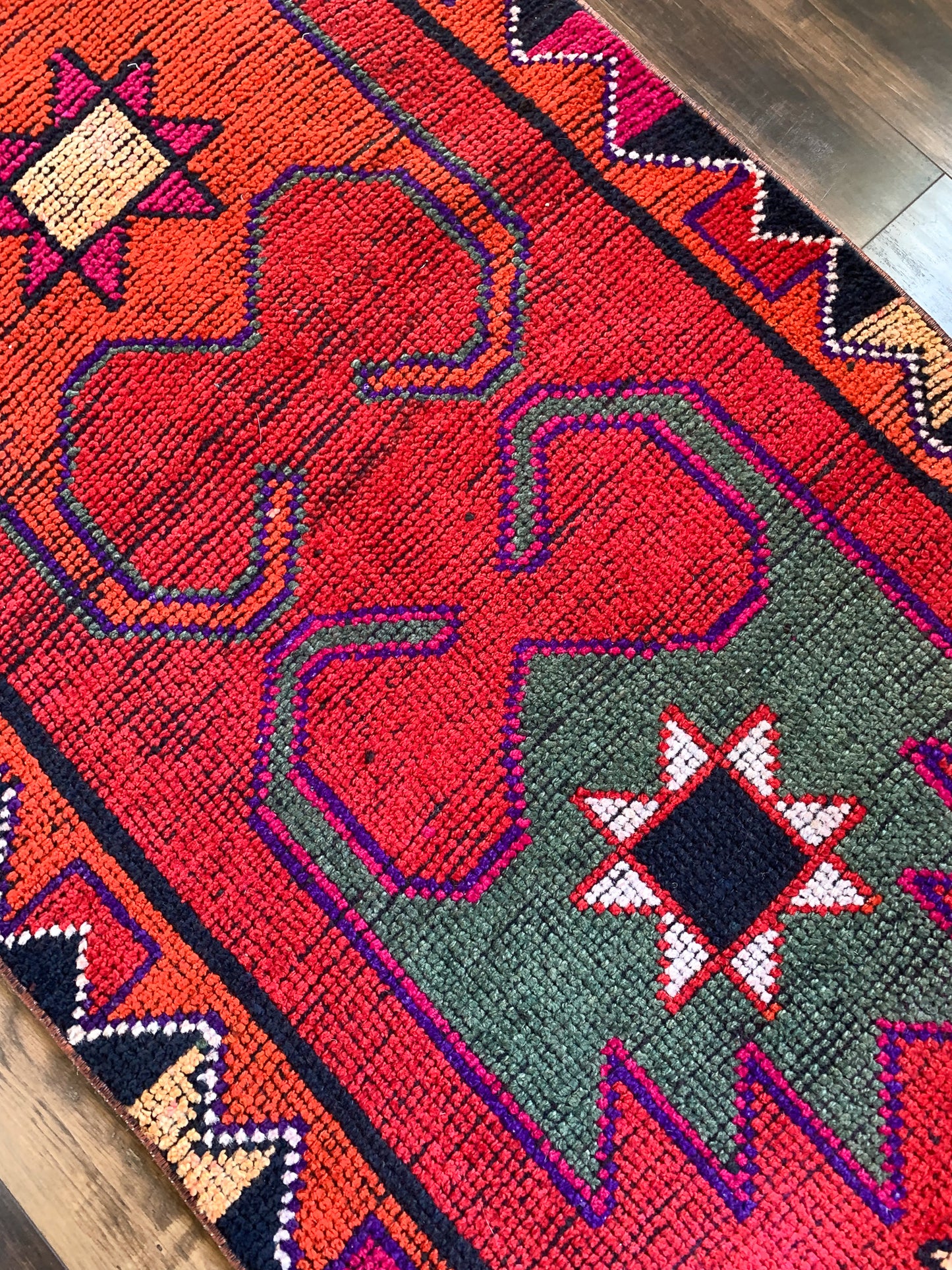 Reserved for Julie - R1097 - 3.0' x 9.9' Vintage Turkish Herki Runner Rug