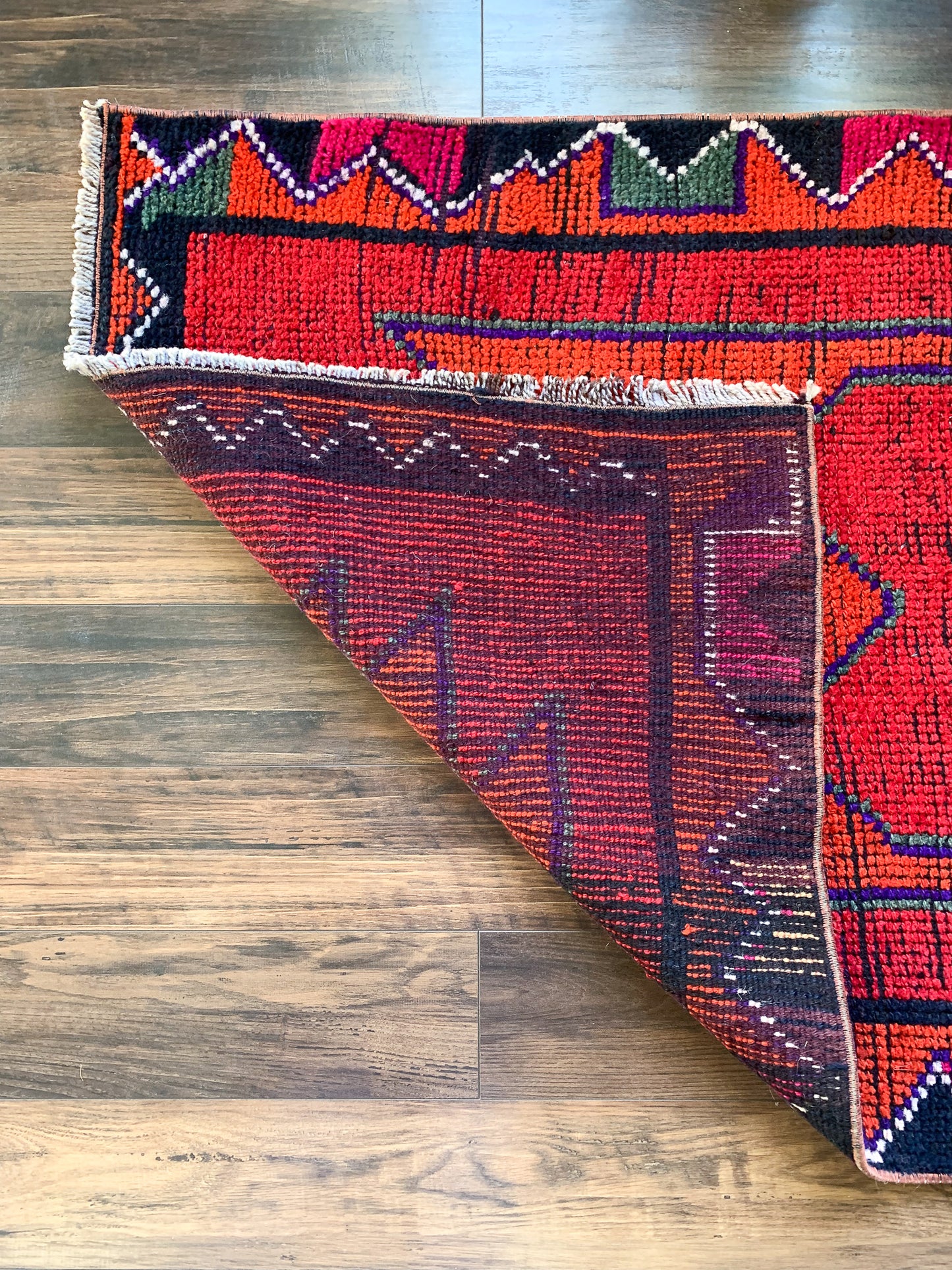 Reserved for Julie - R1097 - 3.0' x 9.9' Vintage Turkish Herki Runner Rug