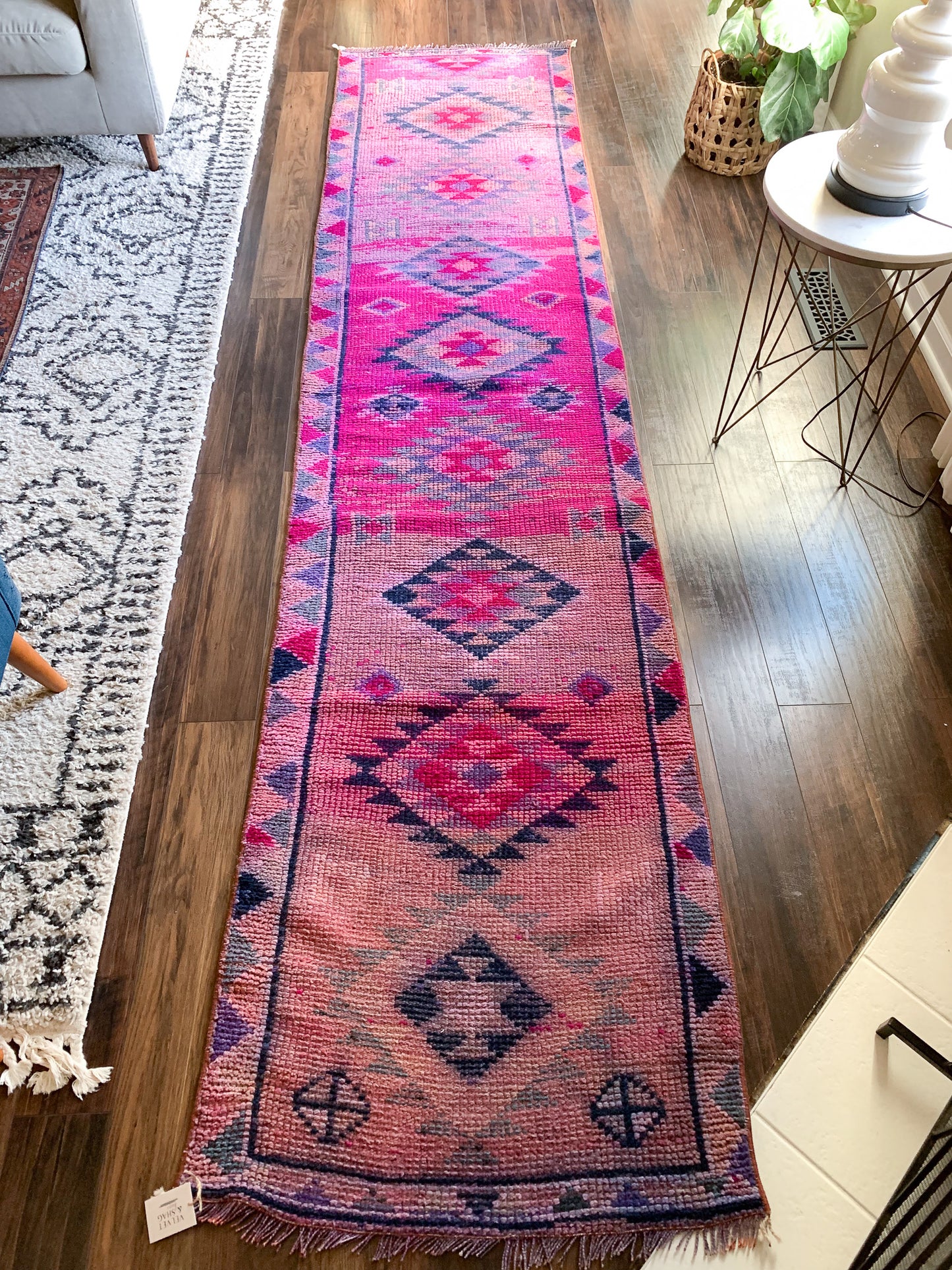 Reserved for Melissa - R1098 - 2.6' x 11.8' Vintage Turkish Herki Runner Rug