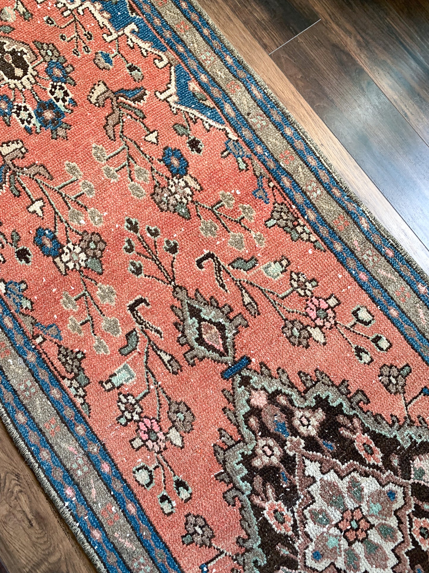 Reserved for Trisha - No. R1099 - 2.6' x 9.6' Vintage Persian Tabriz Runner Rug