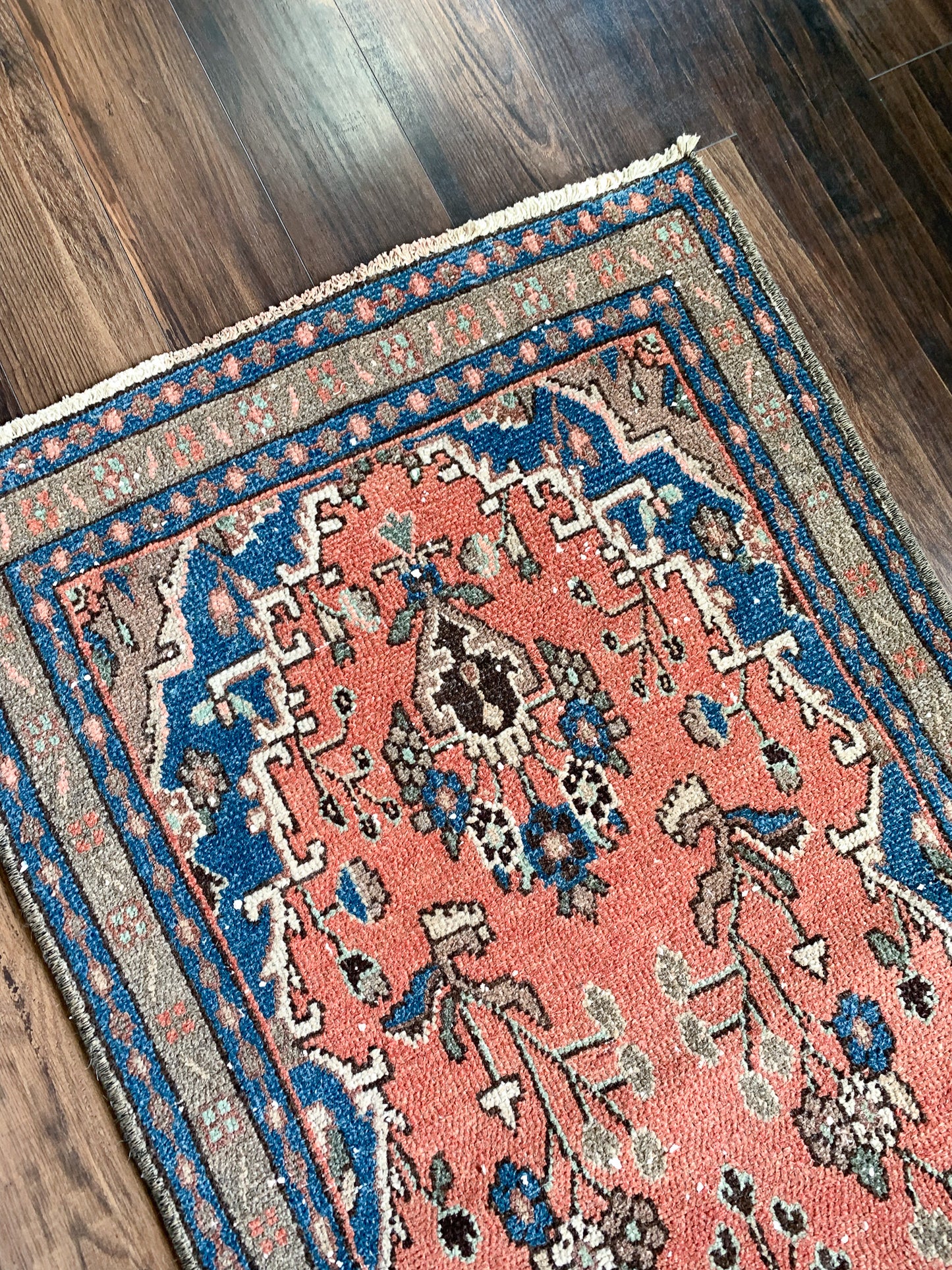 Reserved for Trisha - No. R1099 - 2.6' x 9.6' Vintage Persian Tabriz Runner Rug