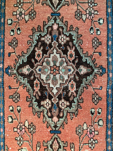 R1099 - 2.6' x 9.6' Vintage Persian Tabriz Runner Rug